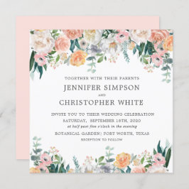 Cartas románticas de invitación a la boda en la pl