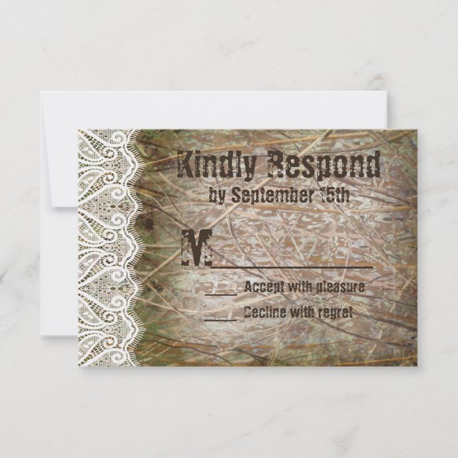 Cartas RSVP de Boda de Caza de Camos de Campo Rúst (Anverso)