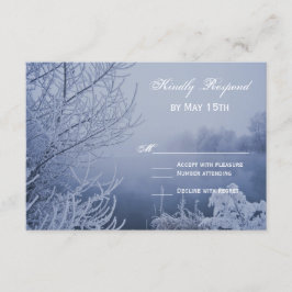 Cartas RSVP de Boda de Invierno de Hielo Snow Lake