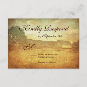 Cartas RSVP de boda de matrimonio con problemas en
