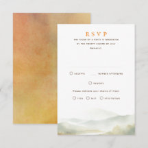 Cartas RSVP de Boda de Misty Mountains