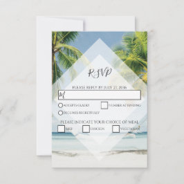 Cartas RSVP de Boda de Palmeras Tropicales