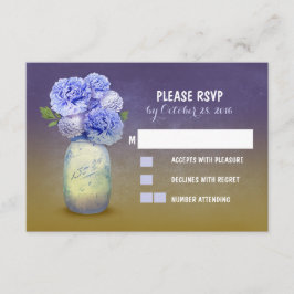 Cartas RSVP de boda lindo casamiento con tarro de