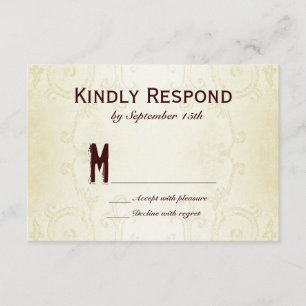 Cartas RSVP de Boda Swirl Country Western Horsesho