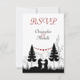 Cartas RSVP de bodas de bodas de la montaña de la 