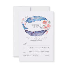 Cartas RSVP de Bohemian Feathers Romantic Wedding