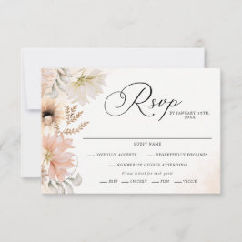 Cartas RSVP de Boho Botanical Wedding