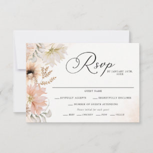Cartas RSVP de Boho Botanical Wedding
