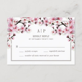 Cartas RSVP de la Boda Blanca Rosa con flores de c