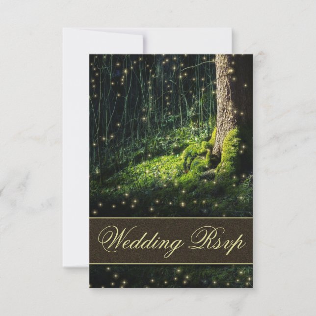 Cartas RSVP de la boda de la luciérnaga con Moss E (Anverso)