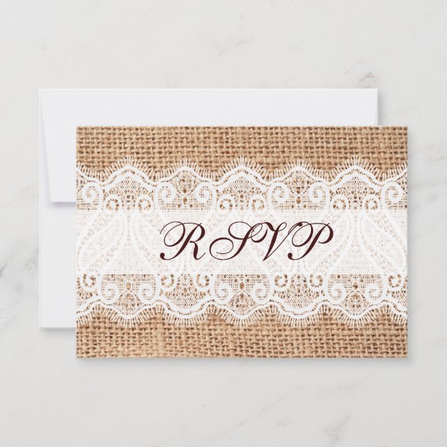 Cartas RSVP de la boda de la rúbrica de la rúbrica (Anverso)