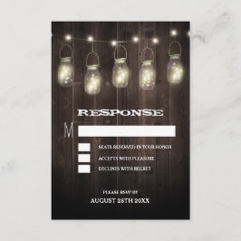 Cartas RSVP de la boda de Mason Jar Wedding