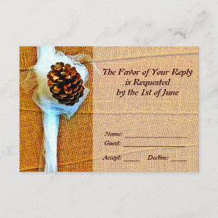 Cartas RSVP de la boda de Pinecone en el país ruso