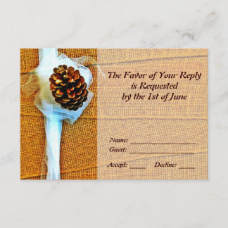 Cartas RSVP de la boda de Pinecone en el país ruso