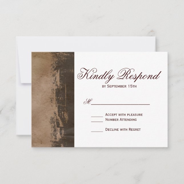 Cartas RSVP de la boda occidental en el país ruso (Anverso)