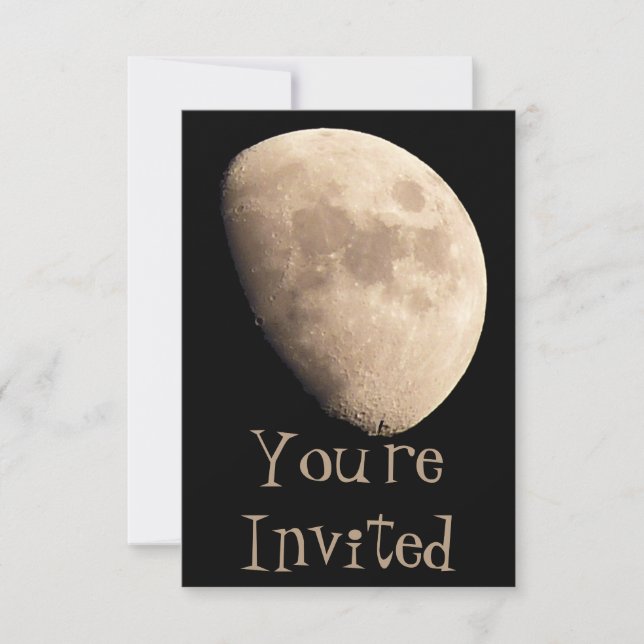 Cartas RSVP de la Luna Personalizadas Invitaciones (Anverso)
