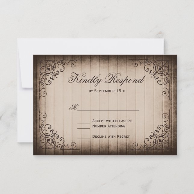 Cartas RSVP de matrimonio ruso por herradura en el (Anverso)