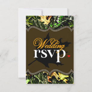 Cartas RSVP de Mr. y Mrs. Hunting Camo Brown Weddi