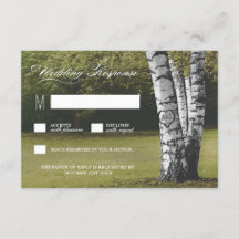 Cartas Rústicas de RSVP de la boda del árbol de av