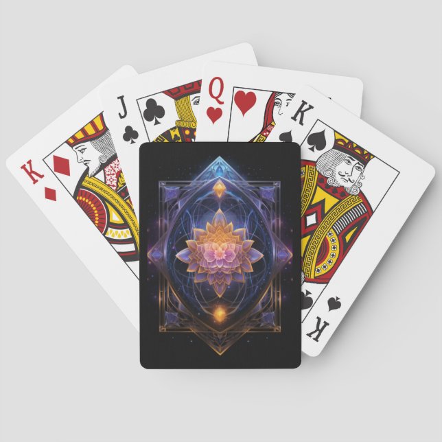 Cartas sagradas de juego de geometría (Reverso)