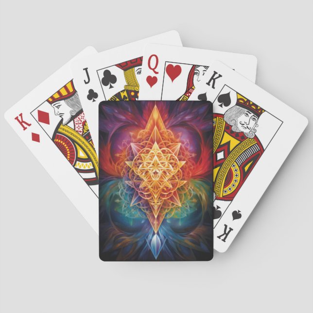 Cartas sagradas de juego de geometría (Reverso)