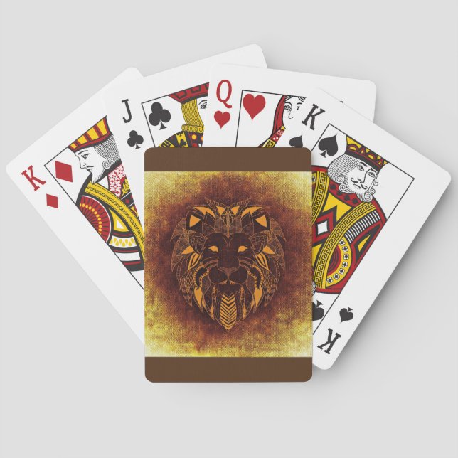 cartas tribales de juego de leones (Reverso)