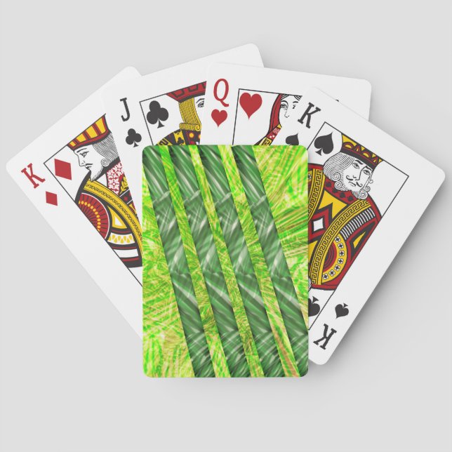 Cartas verde amarelado com riscos e traços (Reverso)