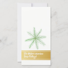 Cartas verdes del oro de Minimalistic del navidad