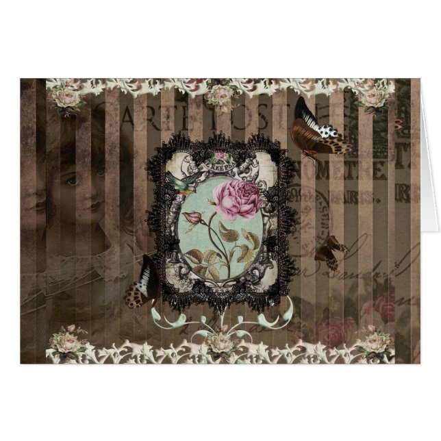 Cartas victorianas - Tarjeta de nota de Personaliz (Anverso (Horizontal))