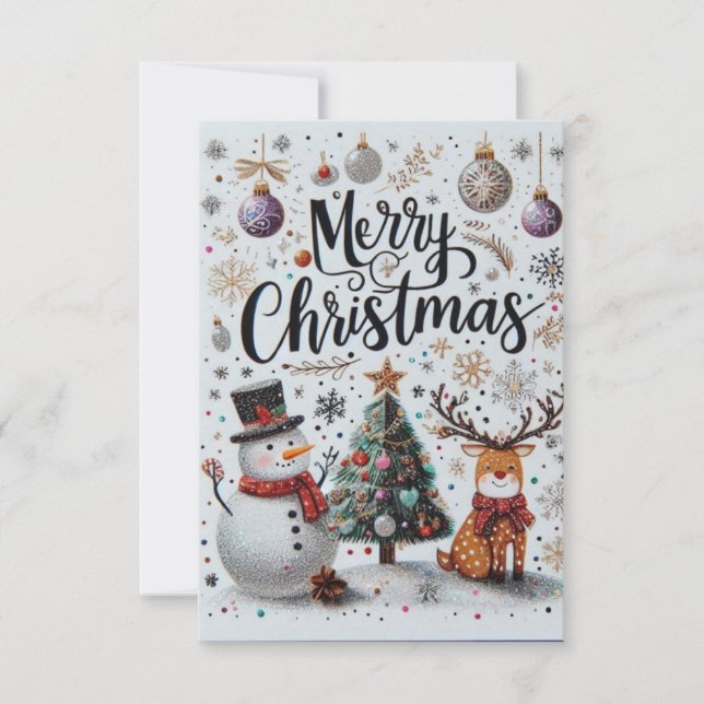 Carte de Noel - Merry Christmas (Anverso)