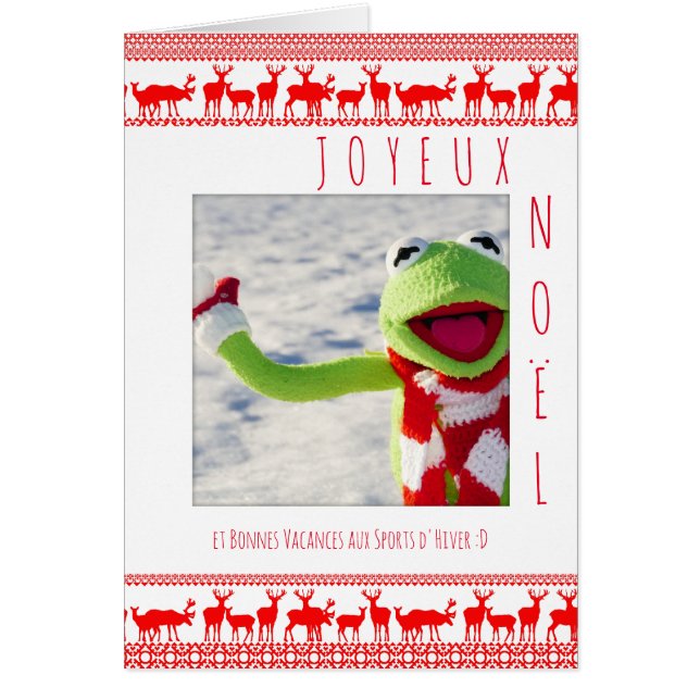 Carte Joyeux Noel boule neige ajouter votre foto (Frente)