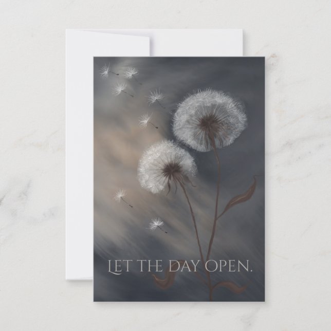 Carte Let the Day Open Fine Art Greeting Card (Anverso)