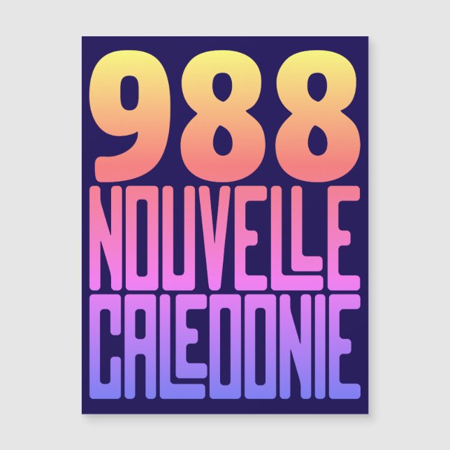 Carte magnétique Nouvelle-Calédonie 988 (Anverso)