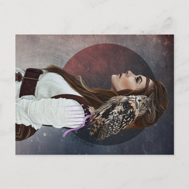 Carte postal "Lady Owl". (Anverso)