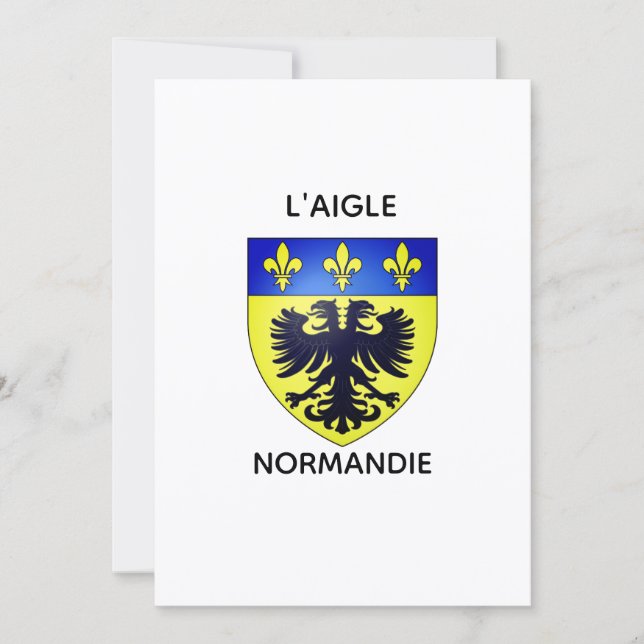 Carte simple - Blason de L'Aigle - Normandie (Anverso)