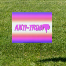 Anti-Trump/Thumbs abajo, Rótulo