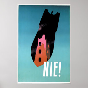 Cartel Antiguerra de Polonia Guerra Fría Arte sin