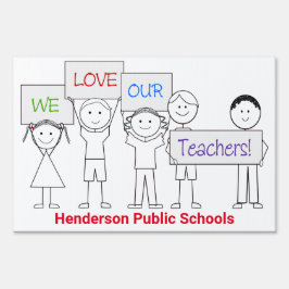 Cartel Apreciación del profesor Personalizado de niños