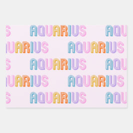 Cartel Aquarius zodiac Hoja de papel de ajuste de 