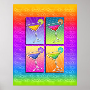 Cartel, Arte - Margaritas Pop Art