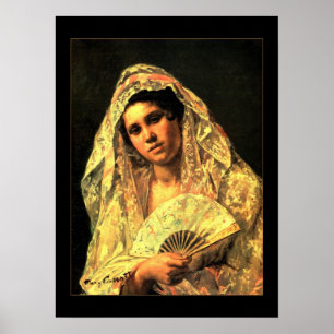 Cartel Arte Vintage Mujer Española