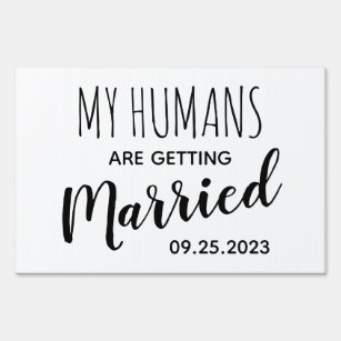 Cartel Boda Perro, mis seres humanos se casan
