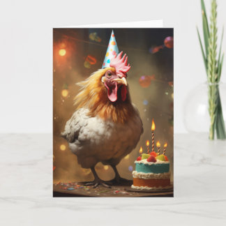 Cartel con pastel de cumpleaños - Tarjeta