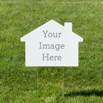 Cartel Crea tu propio Rótulo de yard con forma de casa de