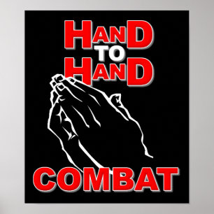 Cartel Cristiano de Señal de Oración de Combate Ma