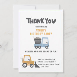 Cartel de agradecimiento por fiesta de cumpleaños