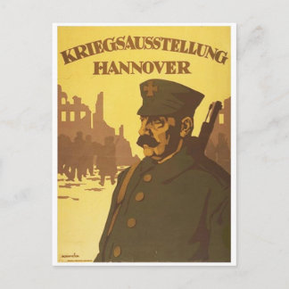 Cartel de anuncio antiguo postal