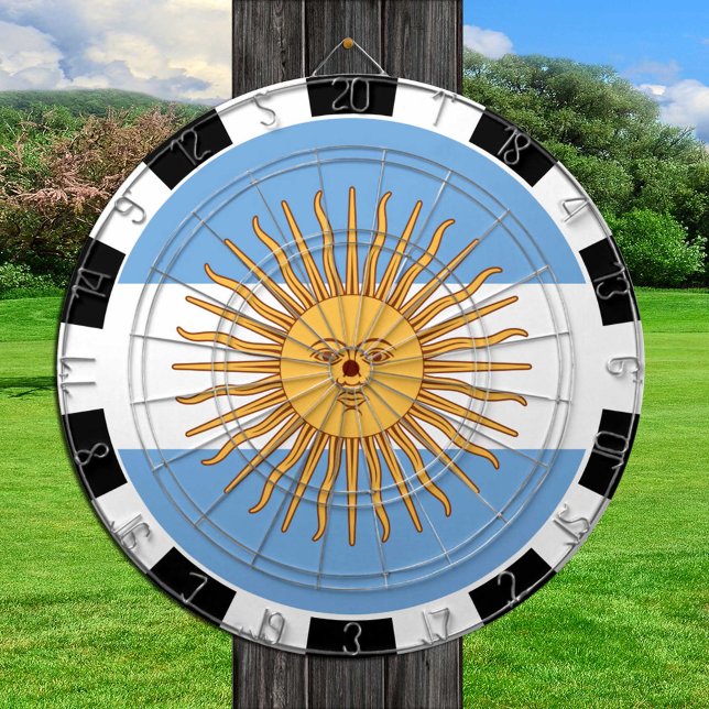 Cartel de Argentina y tablero de juego con bandera (Subido por el creador)