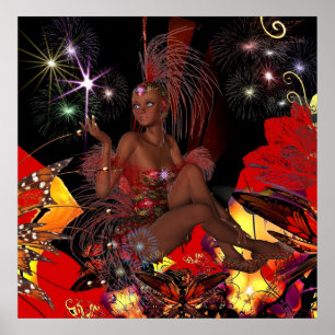 Cartel de arte celebración Showgirl