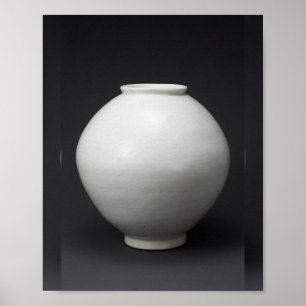 Cartel de arte cerámico coreano: Jarrón luna celad